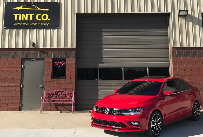 Red Jetta At Tint Co